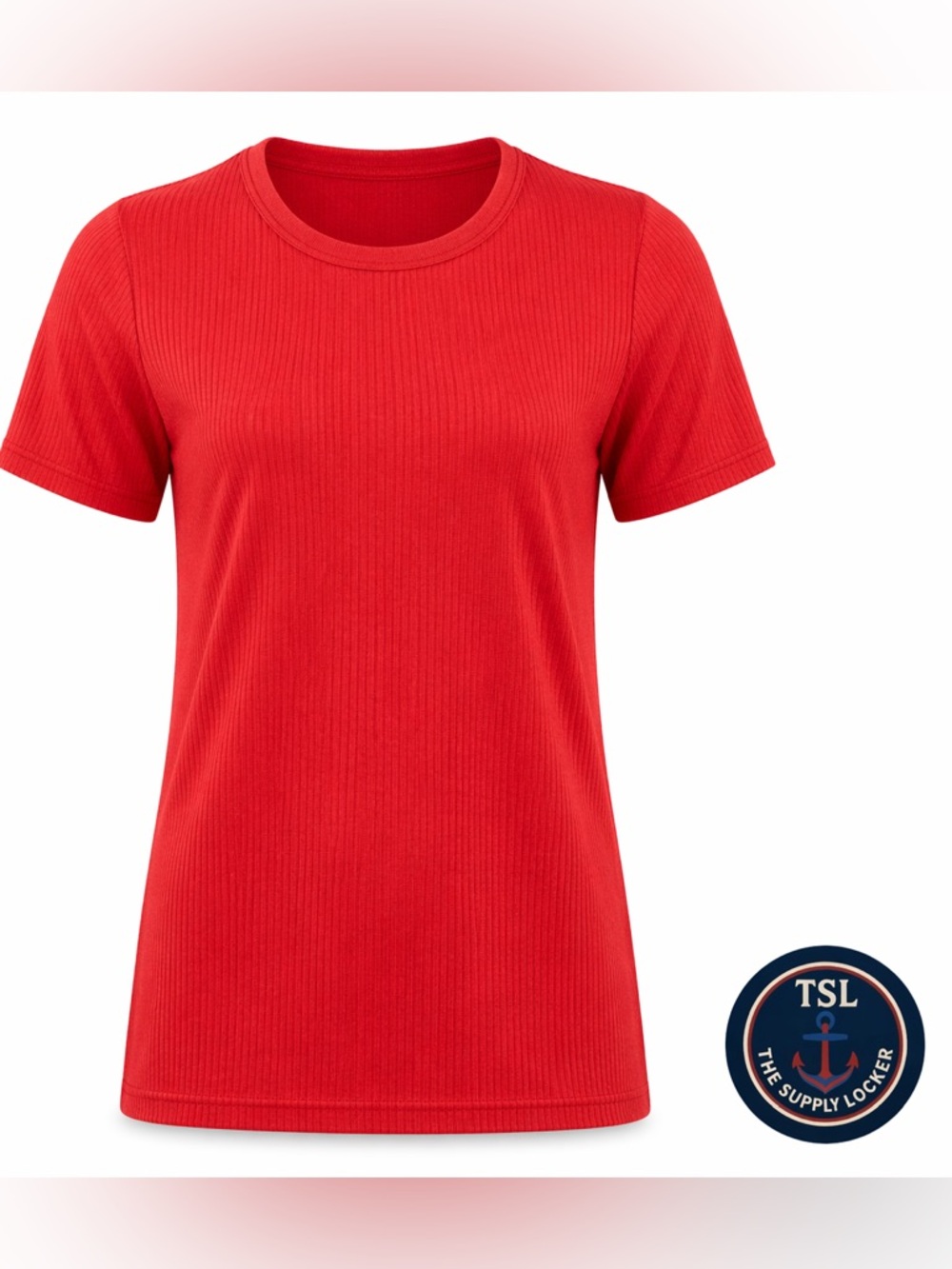 A New Day Ribbed Red Short Sleeve Top Women’s Small Casual Tee